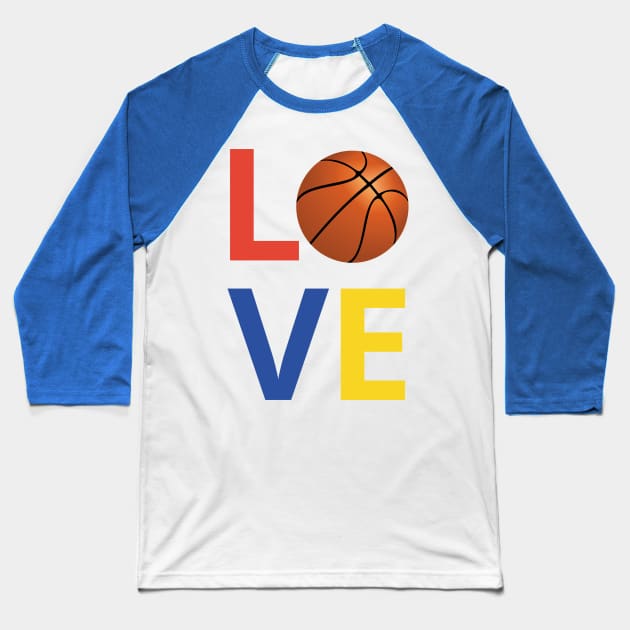love basketball Baseball T-Shirt by retro bloom
